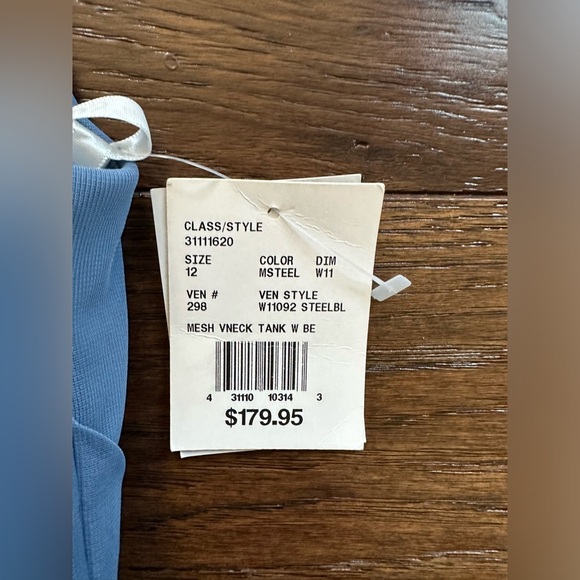 David’s Bridal Elegant Blue Maxi Dress with Gold Detail- size 12 - Picture 2 of 5